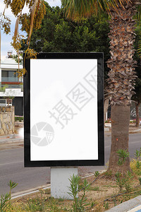 带有白色空间的广告牌用于街道广告图片