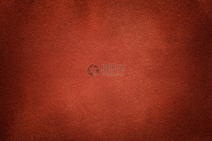 深橙色皮革布缝合的背景VelvetMatt砖图片