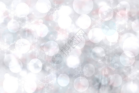 抽象模糊的节日精致冬季圣诞节或背景与闪亮的银色和白色散景点亮星美丽明图片