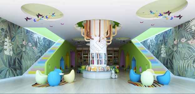 畅销书书店的3d渲染设计图片