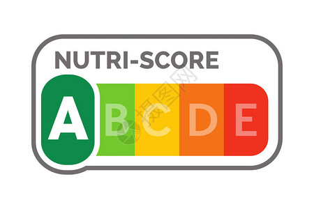 品质方针NutriscoreA标签系统插画