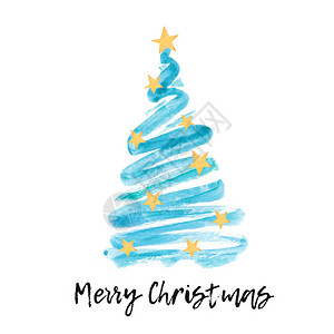 圣诞松树白色背景的黄星被隔离在白面图片