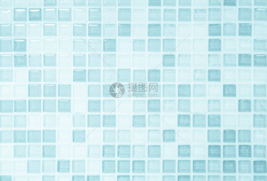 蓝糊陶瓷墙和地板砖抽象背景设计卧室几何马赛克纹理装饰用于背景广告标语海报或网络的简单无缝图图片