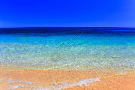 黄岛金沙滩美丽的海洋夏季或春抽象背景金沙滩插画