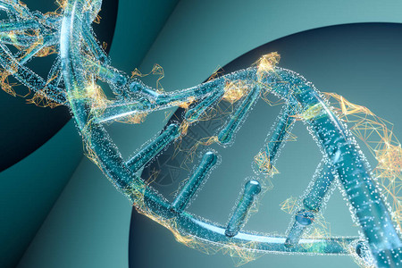 DNA染色体基因和继承3d计背景图片