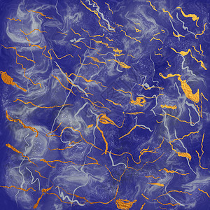 幻影蓝与金色大理石现代背景靛蓝深色颜料用于壁纸名片海报传单横幅网站图片