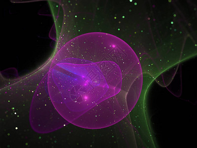 抽象水晶闪耀球分形艺术高清图片