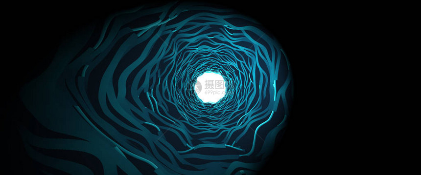 3D抽象技术隧图片