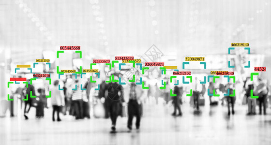 人脸识别技术概念图大数据与城市安全图片