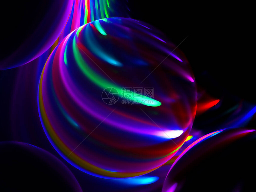 抽象光线清除玻璃球面背景图片