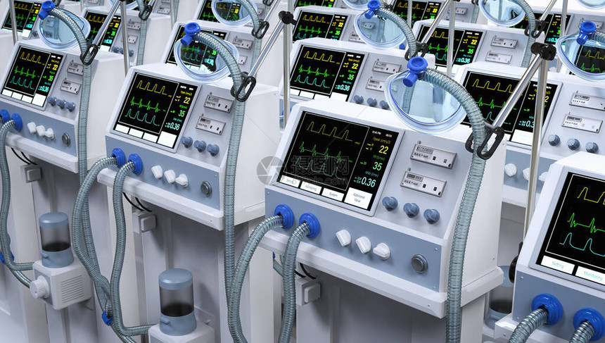 医院呼吸机的3d渲染组图片