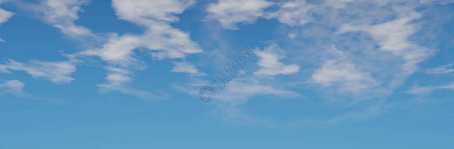 全景蓝天背景与一朵小云在早晨背景期间的阳光云彩天空抽象的宁静自然的图片