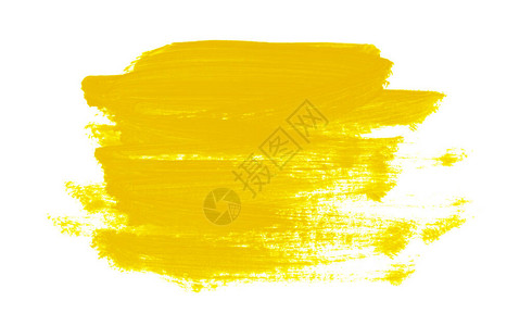 白色背景上的抽象黄色水彩图片