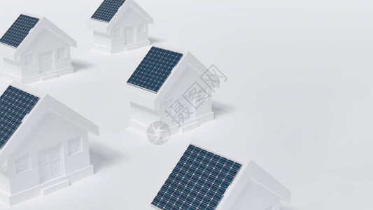 绿色能源和清洁生态能源概念太阳房S图片