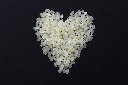 以心脏形状的白米抽象美图片