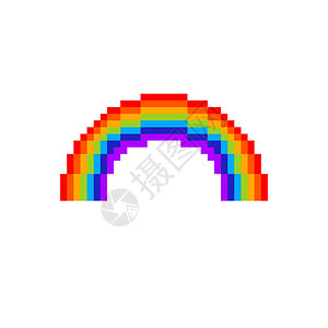 彩虹像素艺术图标图片