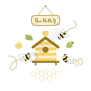 有机蜂蜜产品的概念背景图片