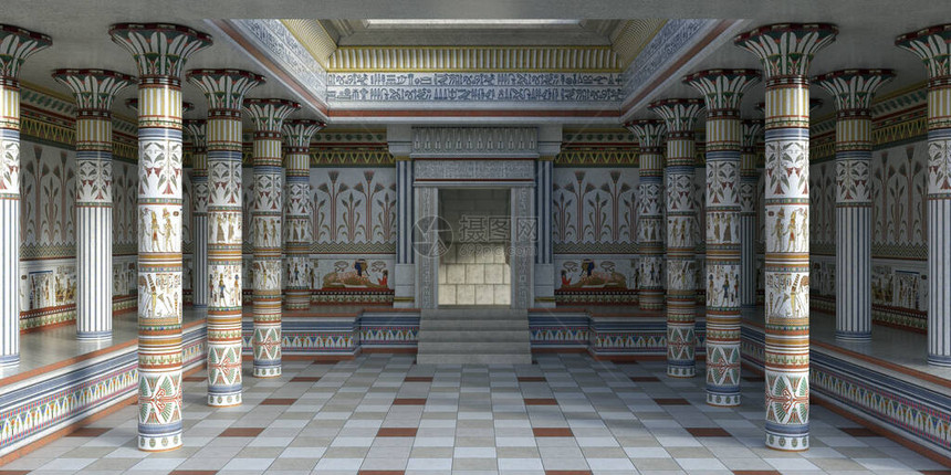 3D埃及礼堂图片