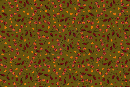 红色绿色和橙色的孤立樱桃鼠标图片