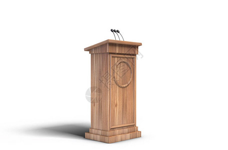 竞选宣言木制讲台上设计图片