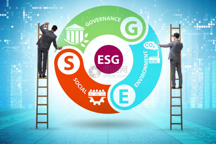 ESG概念作为与商人的环图片