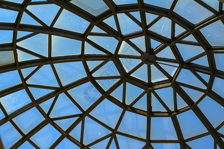 建筑屋顶的玻璃穹顶有趣的古代建筑股本抽象背景图片
