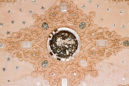 瓷砖美缝剂在波斯清真寺和美德雷斯经常遇到的多彩东方几何设计和模式插画