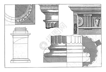 洪长兴建筑多立克式建筑秩序插画