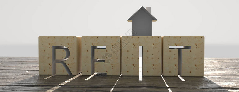 商业首字母缩写词REIT作为房地产投资信托的概念形象图片