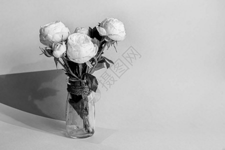 用花瓶和玫瑰手工制作的whatman纸的背景抽象图片