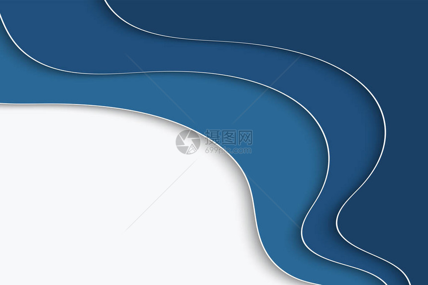 用于设计您的抽象曲线波样模板图片