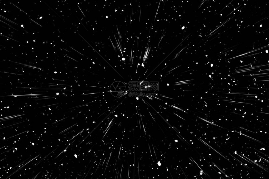 黑色背景上的波克白线抽象抽象速度光运动模糊纹理星粒子或太空旅行图片