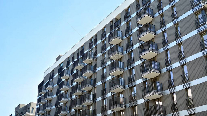 现代欧洲住宅公寓楼区抽象建筑现代城图片