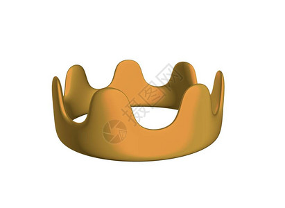 3D经典金冠插图以背景图片