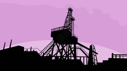 RetroWPA说明在工程项目管理或联邦艺术项目风格中完成的原油炼厂图片