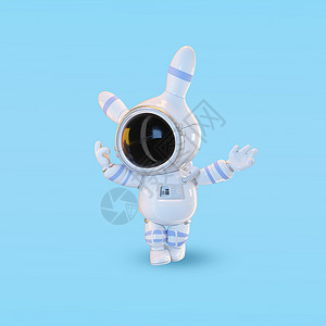 宇航员兔子c4d模型背景图片