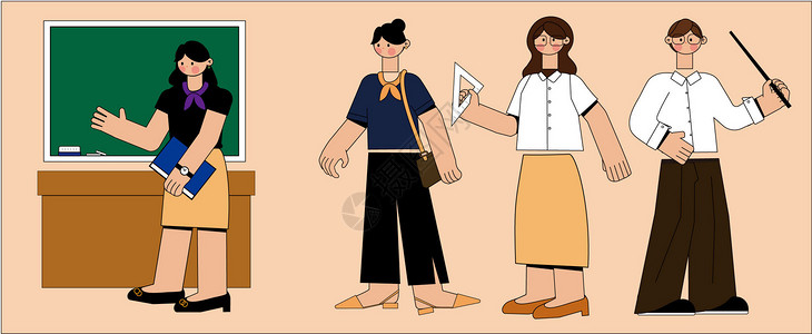 化学老师形象教育文化之老师教课SVG插画插画