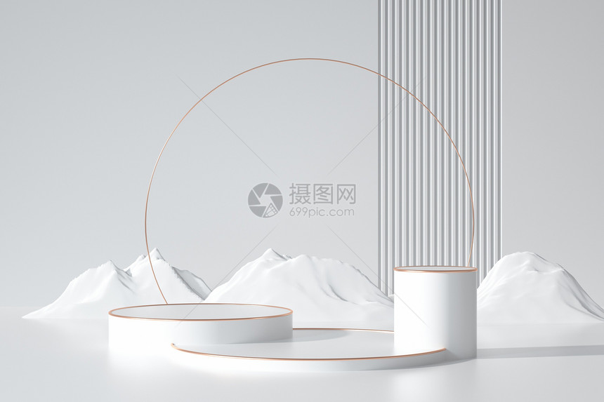 C4D冬季上新展台图片