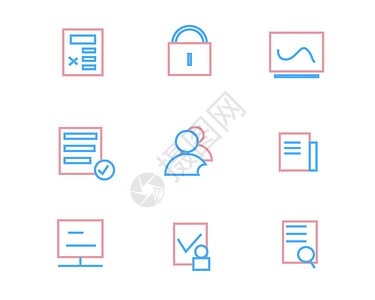 app下载流程彩色商务图标矢量SVG图标元素套图插画