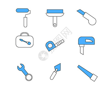 彩色修理工具图标矢量SVG图标元素套图图片