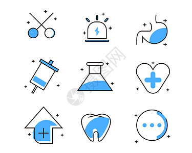 彩色医疗图标svg图标元素套图图片