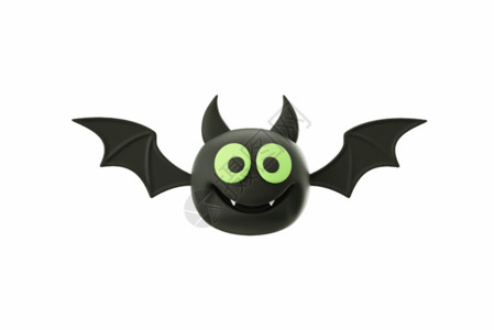 工程帽创意C4D万圣节可爱蝙蝠卡通元素GIF高清图片