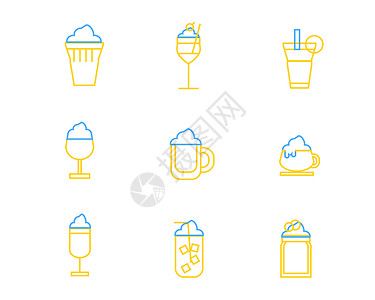 彩色酒水饮料图标矢量SVG图标元素套图11背景图片