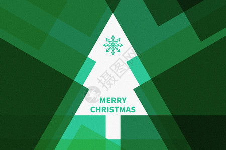 圣诞节创意绿色圣诞树背景图片