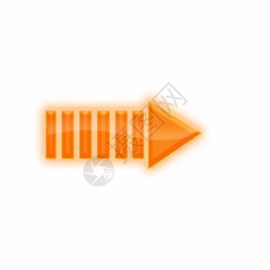 橙色霓虹灯招牌箭头图标彩色外发光动图gif高清图片