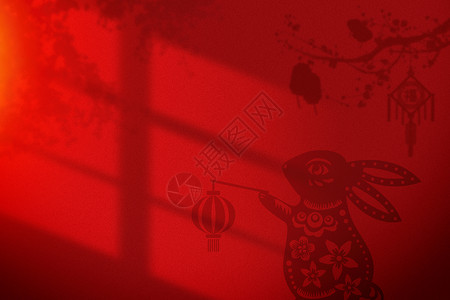 红色诚信印章红色大气创意兔子倒影设计图片