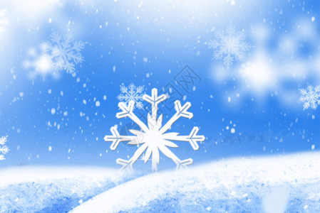 雪天背景下雪节气GIF高清图片