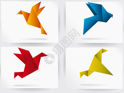 折纸日本纸飞的鸟图片