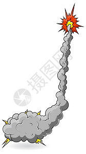 核爆蘑菇云元素搞笑漫画爆炸矢量图插画