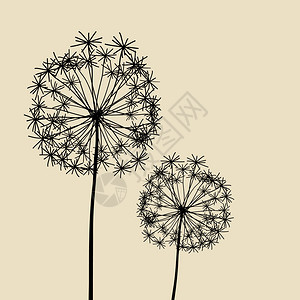 设计dandelions的花粉元素EPS1图片